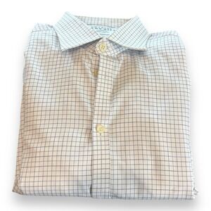 Charles Tyrwhitt Blue and White Check Dress Shirt